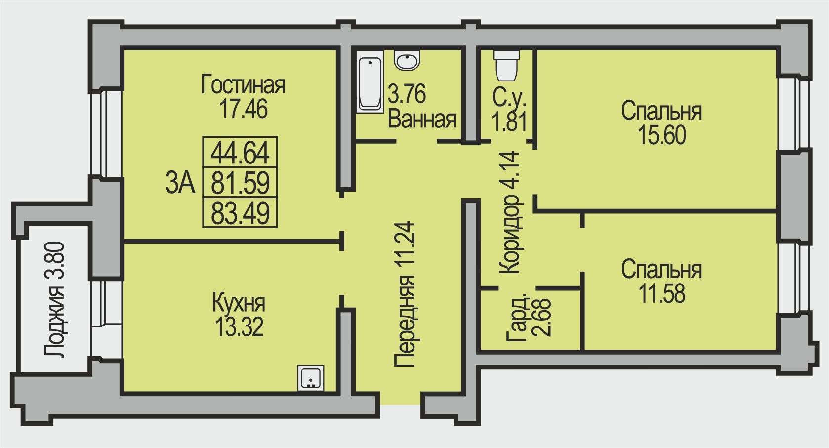 3 ком 83,49 (1э) мкр. Поэзия д.12 "А.А.Фет" 3 ком 83,49 (1э) мкр. Поэзия д.12 "А.А.Фет"