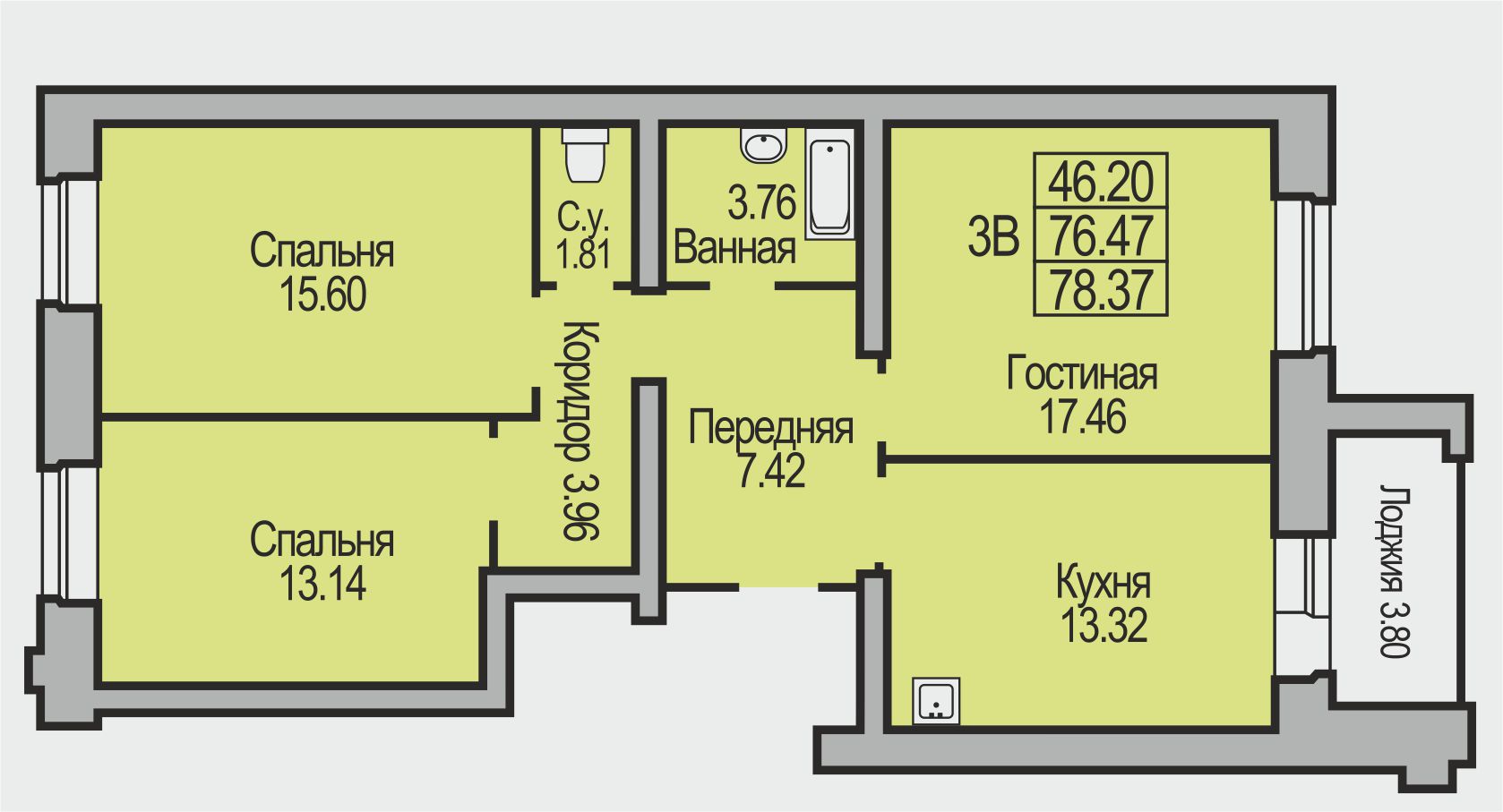 3 ком 78,37 (2-9) мкр. Поэзия д.11 "А.А.Фет" 3 ком 78,37 (2-9) мкр. Поэзия д.11 "А.А.Фет"